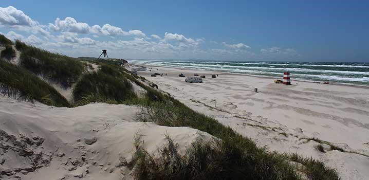 Aussicht von den Dünen über das Meer