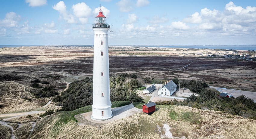 Rappelling Fra Lyngvig Fyr Vesterhavet