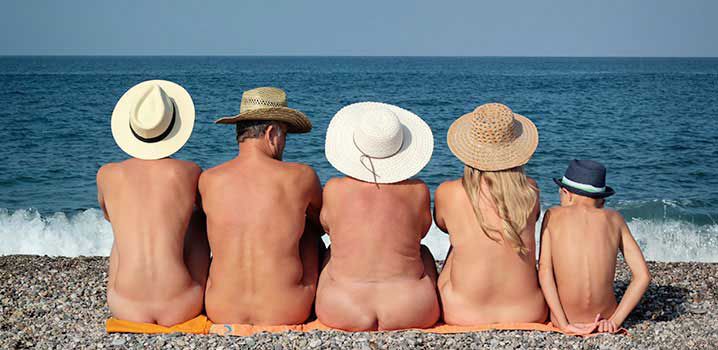 Naturist Familie
