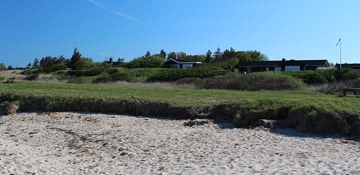 Ferienhaus mit Ausblick auf den Strand