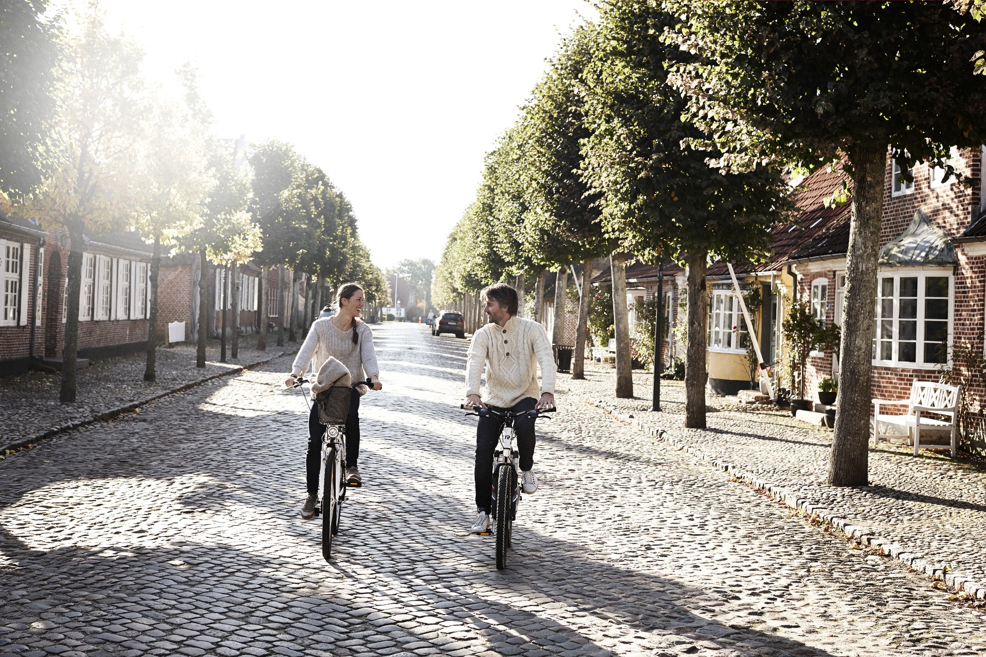 Panorama Par På Cykel Slotagaden Møgeltønder 29908 Large